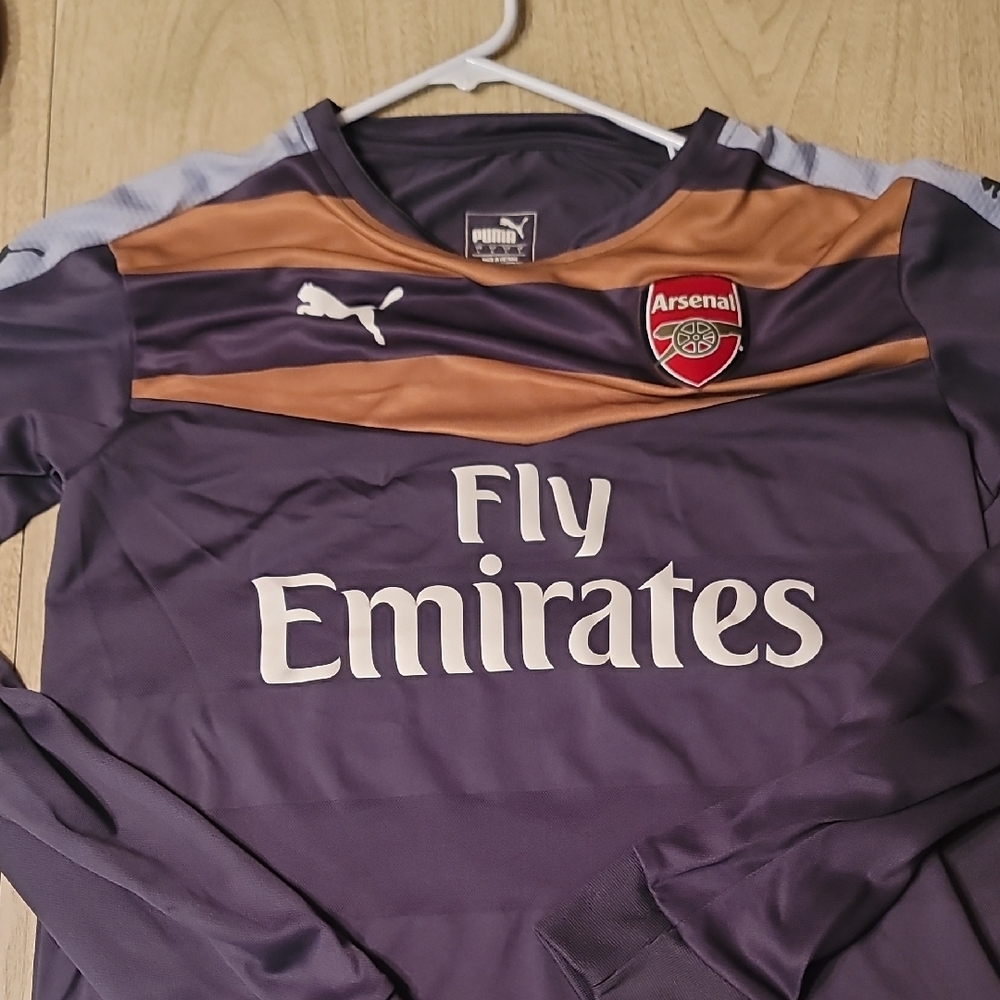 Puma Purple and Gold Arsenal Football Jersey, Away Kit
